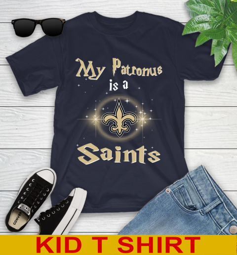 NFL Football Harry Potter My Patronus Is A New Orleans Saints Youth T-Shirt 2