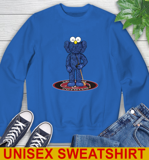 NHL Hockey Arizona Coyotes Kaws Bff Blue Figure Shirt Sweatshirt 9