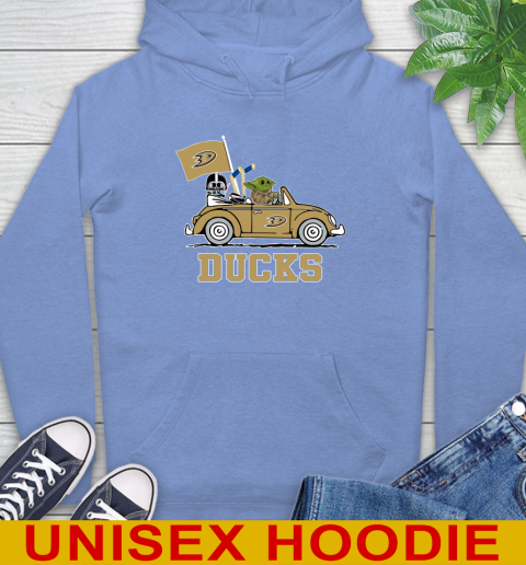 NHL Hockey Anaheim Ducks Darth Vader Baby Yoda Driving Star Wars Shirt Hoodie 11
