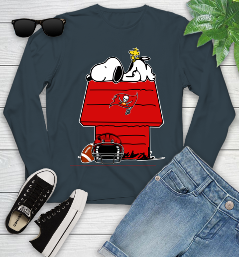 Tampa Bay Buccaneers NFL Football Snoopy Woodstock The Peanuts Movie Youth Long Sleeve 8