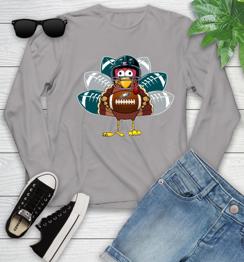 Philadelphia Eagles Turkey Thanksgiving Day Youth Long Sleeve 5