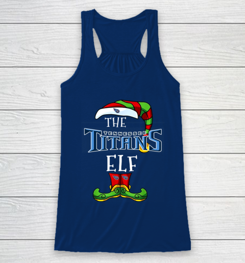 Tennessee Titans Christmas ELF Funny NFL Racerback Tank 6