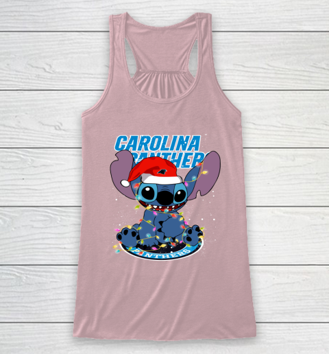 Carolina Panthers NFL Football noel stitch Christmas Racerback Tank 5
