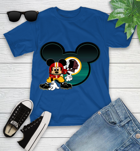 NFL Washington Redskins Mickey Mouse Disney Football T Shirt Youth T-Shirt 9