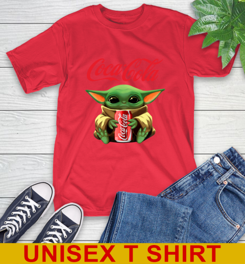 Star Wars Baby Yoda Hugs Coca Cola Soft Drink Shirt 10