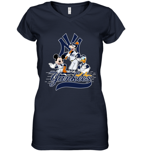 MLB New York Yankees Mickey Mouse Donald Duck Goofy Baseball T Shirt T Shirt