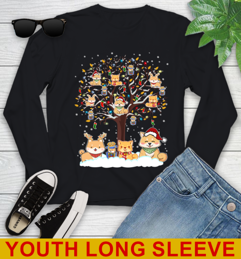 Shiba inu dog pet lover light christmas tree shirt 117