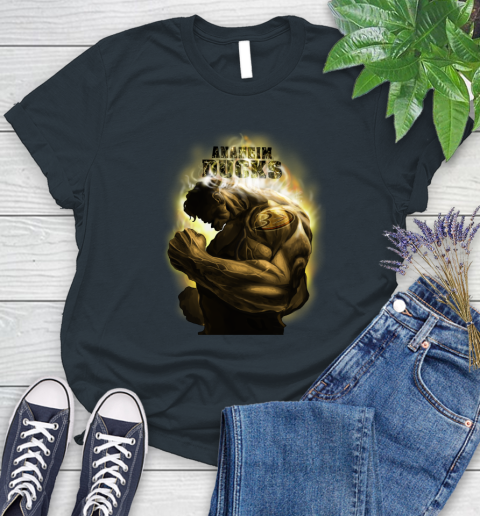 Anaheim Ducks NHL Hockey Hulk Marvel Avengers Sports Women's T-Shirt 8