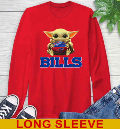 NFL Football Buffalo Bills Baby Yoda Star Wars Shirt Long Sleeve T-Shirt 10
