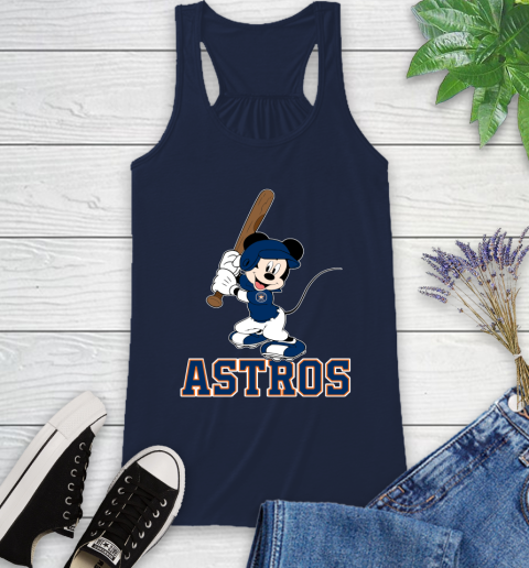 MLB Baseball Houston Astros Cheerful Mickey Mouse Shirt Racerback Tank 11