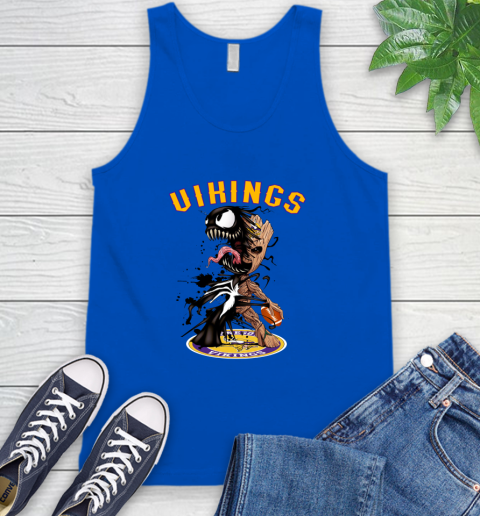 NFL Minnesota Vikings Football Venom Groot Guardians Of The Galaxy Tank Top 5