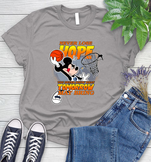 Memphis Grizzlies NBA Basketball Mickey Disney Never Lose Hope Women's T-Shirt 5