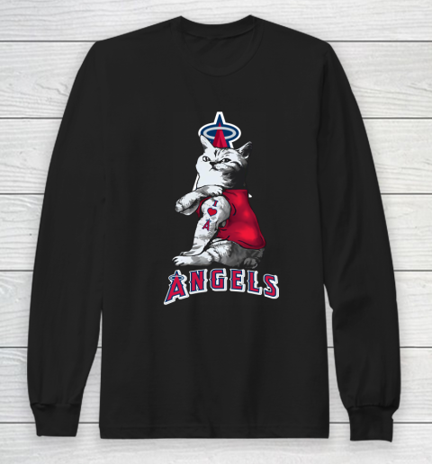 MLB Baseball My Cat Loves Los Angeles Angels Long Sleeve T-Shirt