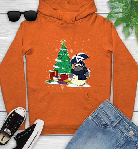 New York Yankees MLB Baseball Cute Tonari No Totoro Christmas Sports Youth Hoodie 4