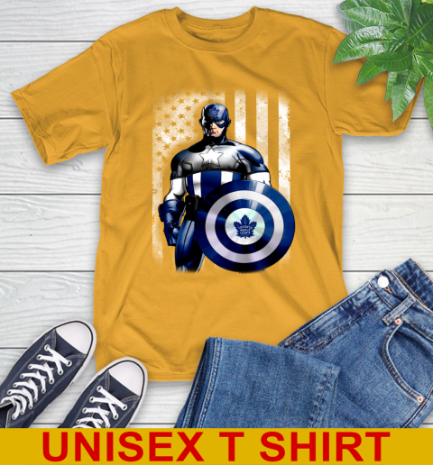 Toronto Maple Leafs NHL Hockey Captain America Marvel Avengers American Flag Shirt T-Shirt 2
