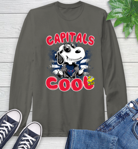 NHL Hockey Washington Capitals Cool Snoopy Shirt Long Sleeve T-Shirt - Image 11