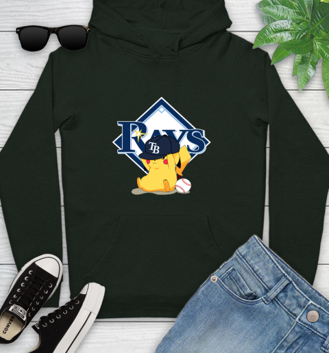MLB Pikachu Baseball Sports Tampa Bay Rays Youth Hoodie 13