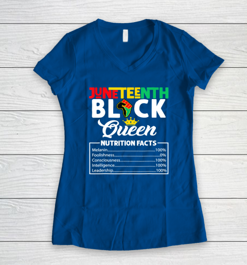 Juneteenth Tshirt Women Juneteenth Shirts African American Women's V-Neck T-Shirt 5