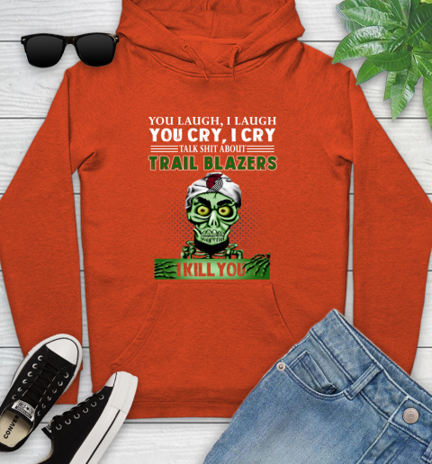 NBA Talk Shit About Portland Trail Blazers I Kill You Achmed The Dead Terrorist Jeffrey Dunham Basketball Youth Hoodie 4