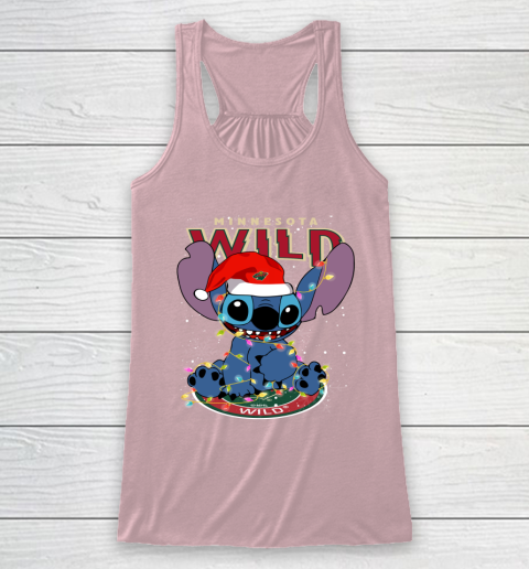 Minnesota Wild NHL Hockey noel stitch Christmas Racerback Tank 5