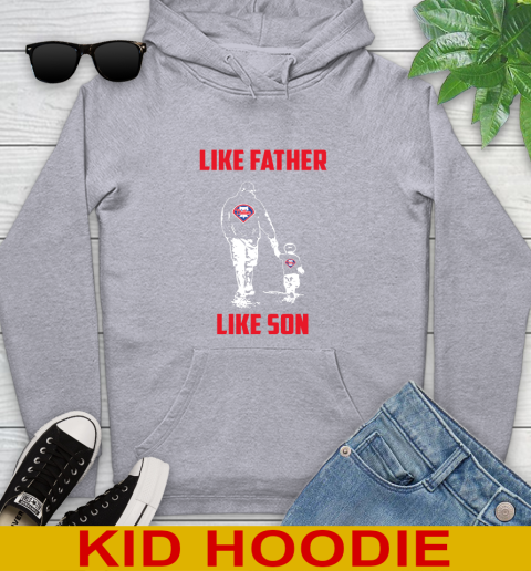 Philadelphia Phillies MLB Baseball Like Father Like Son Sports Youth Hoodie 6