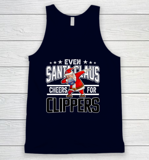 LA Clippers Even Santa Claus Cheers For Christmas NBA Tank Top 2