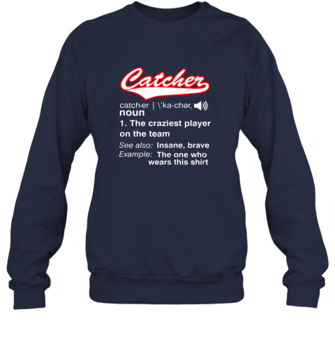 pels softball baseball catcher shirtvintage funny definition sweatshirt 35 front navy