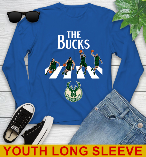 NBA Basketball Milwaukee Bucks The Beatles Rock Band Shirt Youth Long Sleeve 10