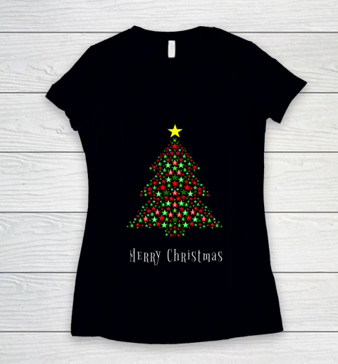 Merry Christmas Shirt for Women Men Children Gift XMas Women's V-Neck T-Shirt