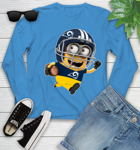 NFL Los Angeles Rams Minions Disney Football Sports Youth Long Sleeve 7