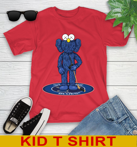 NHL Hockey St.Louis Blues Kaws Bff Blue Figure Shirt Youth T-Shirt 10