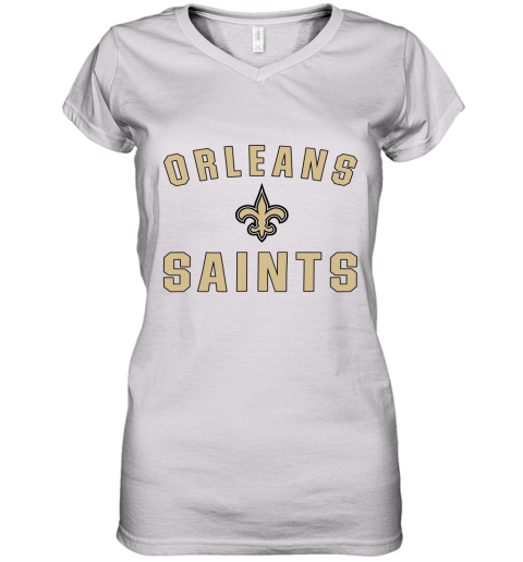 Orleans Saints NFL Pro Line By Fanatics Branded Gray Victory Women's V-Neck T-Shirt