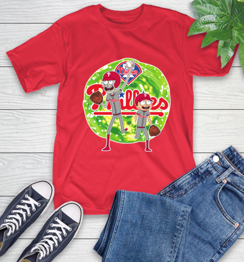 MLB Philadelphia Phillies Rick And Morty Baseball Sports T-Shirt 10