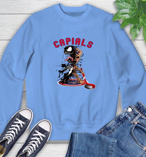 NHL Washington Capitals Hockey Venom Groot Guardians Of The Galaxy Sweatshirt 11