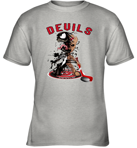 New Jersey Devils NHL Hockey Groot Marvel Guardians Of The Galaxy Youth T- Shirt