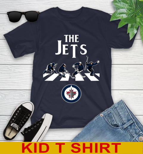 NHL Hockey Winnipeg Jets The Beatles Rock Band Shirt Youth T-Shirt 2