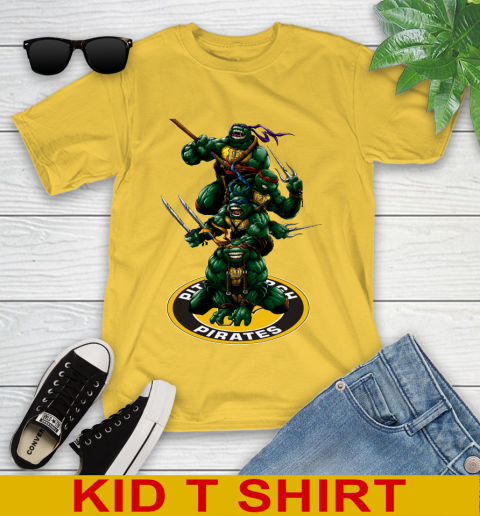 MLB Baseball Pittsburgh Pirates Teenage Mutant Ninja Turtles Shirt Youth T-Shirt 8