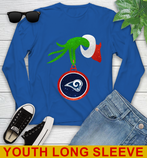 Los Angeles Rams Grinch Merry Christmas NFL Football Youth Long Sleeve 10