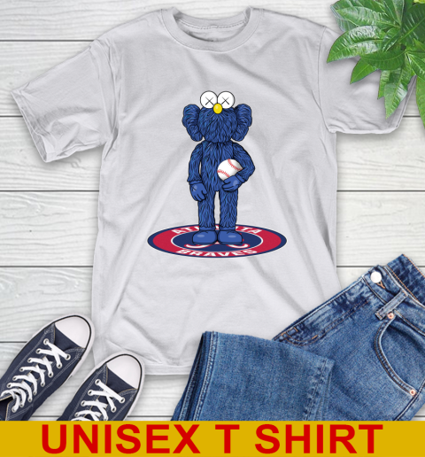 MLB Baseball Atlanta Braves Kaws Bff Blue Figure Shirt T-Shirt 12