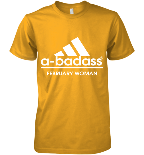 A Badass February Woman Are Born In March Premium Men's T-Shirt