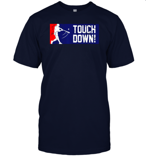 wvr1 touchdown baseball funny family gift base ball jersey t shirt 60 front navy