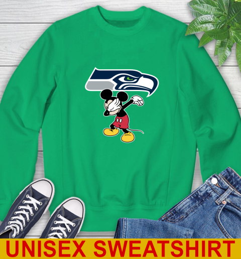 Seattle Seahawks NFL Football Dabbing Mickey Disney Sports Sweatshirt 6