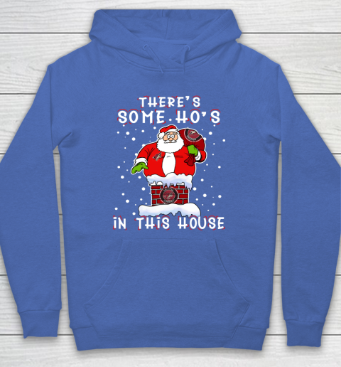 Arizona Coyotes Christmas There Is Some Hos In This House Santa Stuck In The Chimney NHL Hoodie 6
