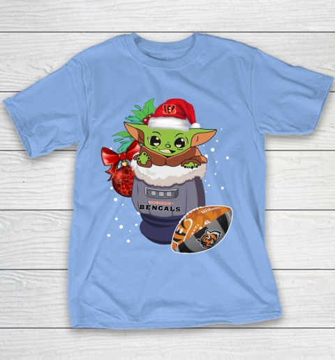 Cincinnati Bengals Christmas Baby Yoda Star Wars Funny Happy NFL Youth T-Shirt 10