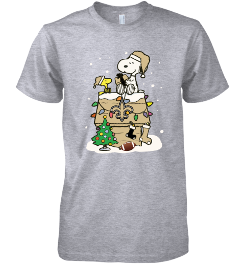 3362 a happy christmas with new orleans saints snoopy premium guys tee 5 front heather grey