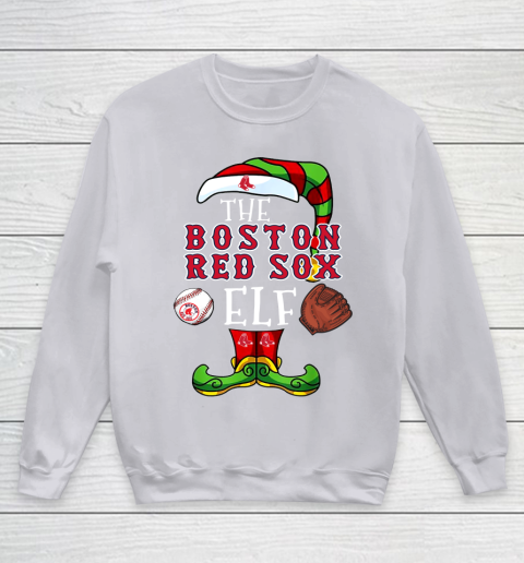 Boston Red Sox Christmas ELF Funny MLB Youth Sweatshirt 3