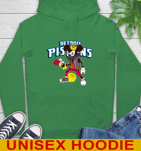 Detroit Pistons NBA Basketball Mickey Peace Sign Sports Hoodie 8