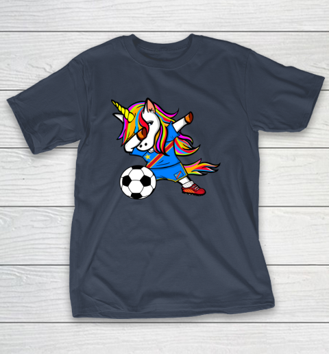 Dabbing Unicorn DR Congo Football Congolese Flag Soccer T-Shirt 16
