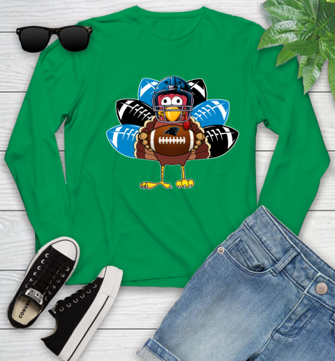 Carolina Panthers Turkey Thanksgiving Day Youth Long Sleeve 6