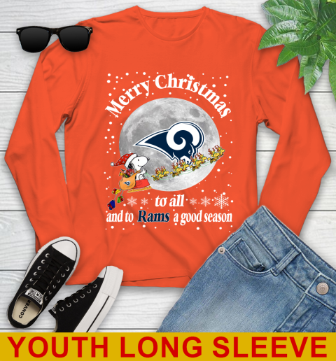 Los Angeles Rams Merry Christmas To All And To Rams A Good Season NFL Football Sports Youth Long Sleeve 3
